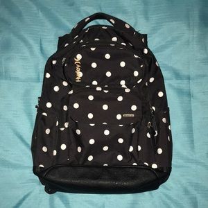 Hurley polka dot backpack